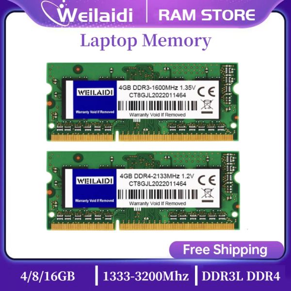 DDR3L DDR4 2G 4G 8G 16G 1333 1600Mhz 메모리 RAM PC4 2133 2400 2666MHZ 노트북 메모리, 3200mhz SO DIMM 204 260 35,300원