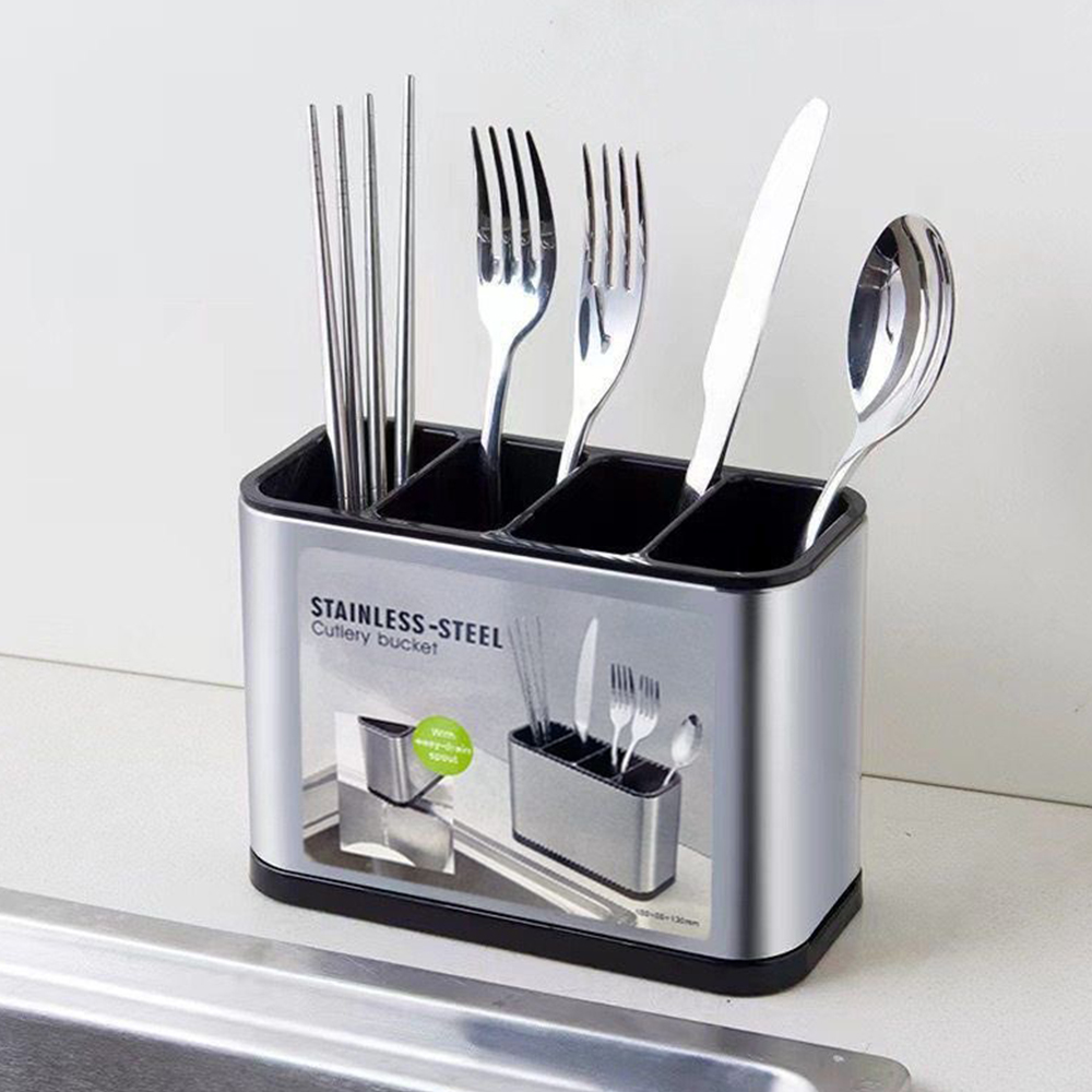 존글로벌 4구 물빠짐 스텐 수저통 5,100원