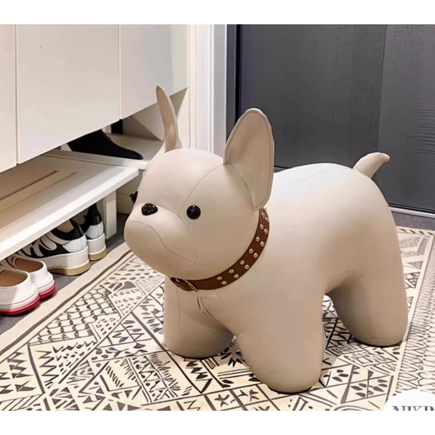 불독 스툴 집들이선물 원목 보조의자 홈테리어, 1개, 오프 화이트 89,900원