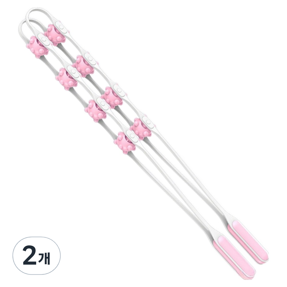 굿무드 등 바디 롤러 스트레칭 마사지기, 2개, 핑크 12,400원