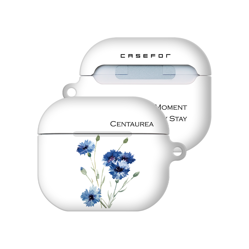 케이스포 플라워샵 센토레아 수레국화 디자인 3D풀커버 버즈 케이스 + 카라비너 세트, 1개, 스노우화이트, 버즈3/버즈3프로 22,000원