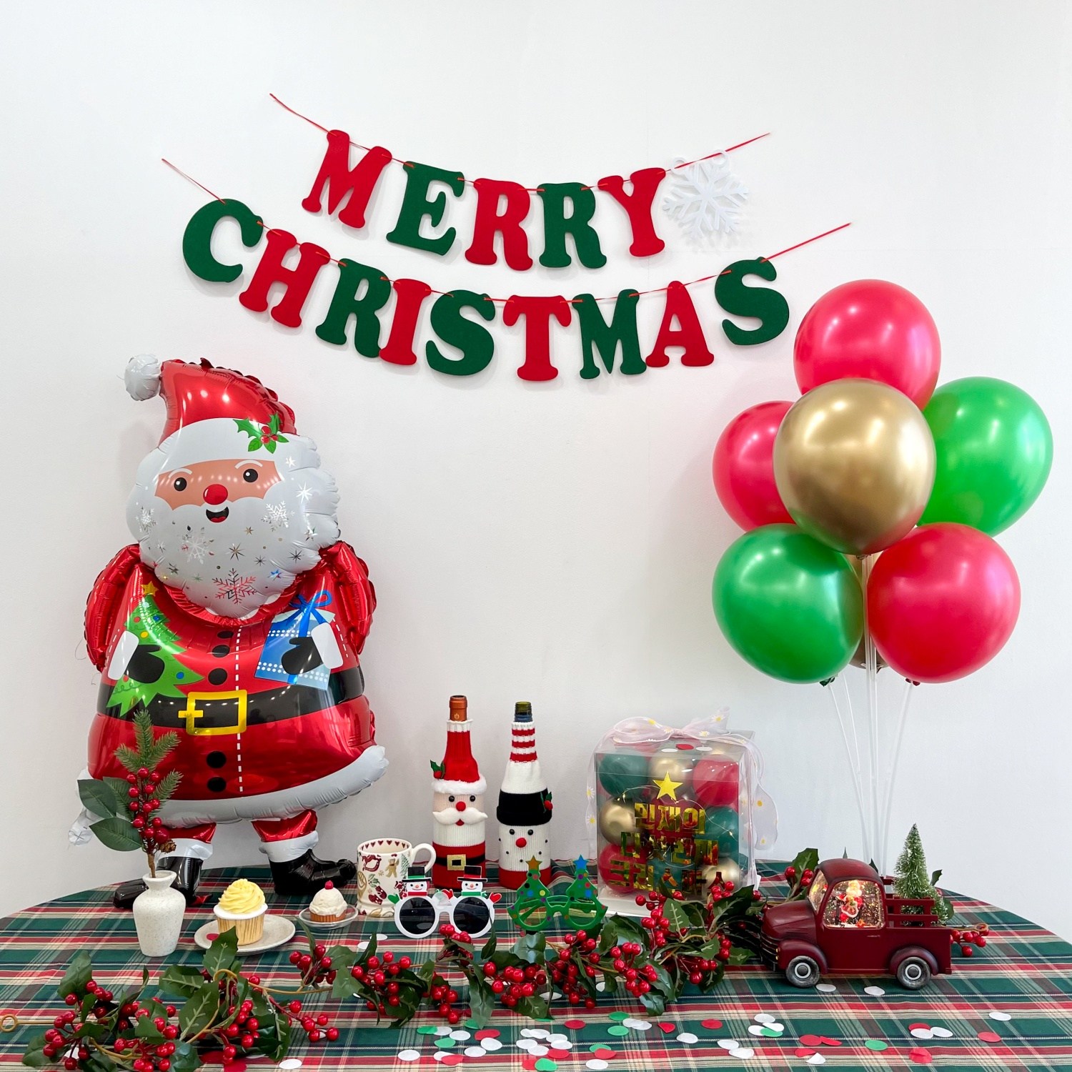 크리스마스 풍선 세트 셀프 홈파티 꾸미기 파티팩 가랜드 연말 새해 17,000원