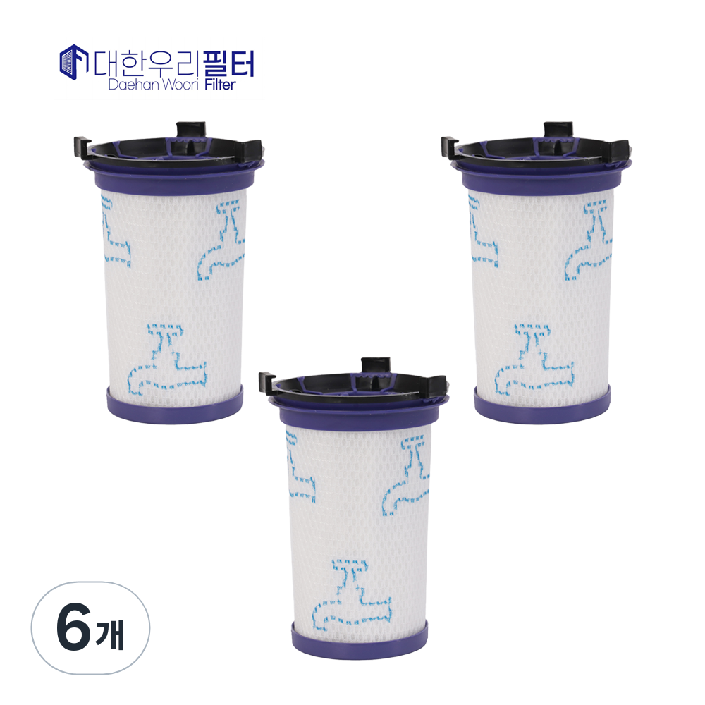 대한우리필터 테팔 청소기 필터 에어포스 360 TY9079 호환, 6개, 수량 25,800원