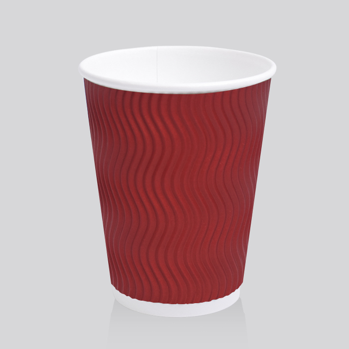 [실속형] 3중 단열 종이컵 웨이브 와인 12oz 500개, 1개 38,500원