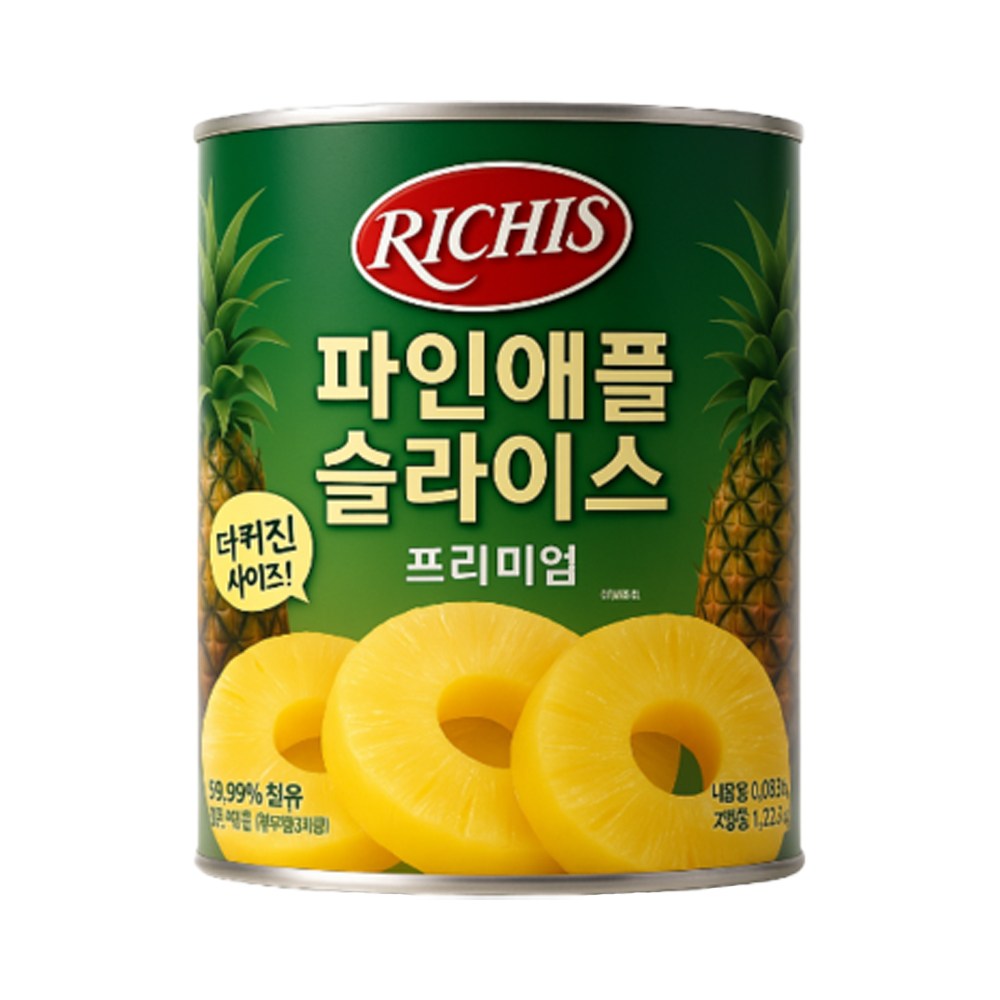 동서 리치스 파인애플 슬라이스 프리미엄 3kg 39,190원