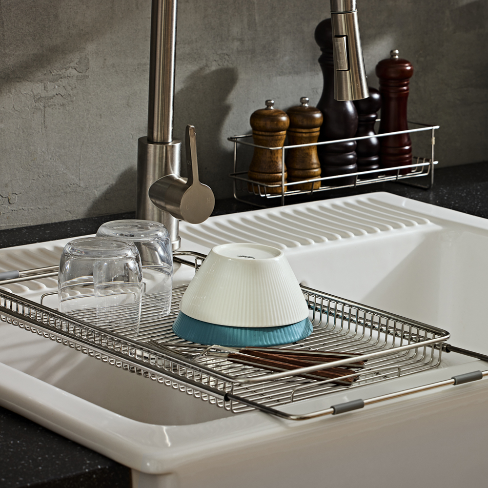 올데이키친 올스텐 304 풀 슬라이딩 식기건조대, 실버, 1개, 1단 17,900원