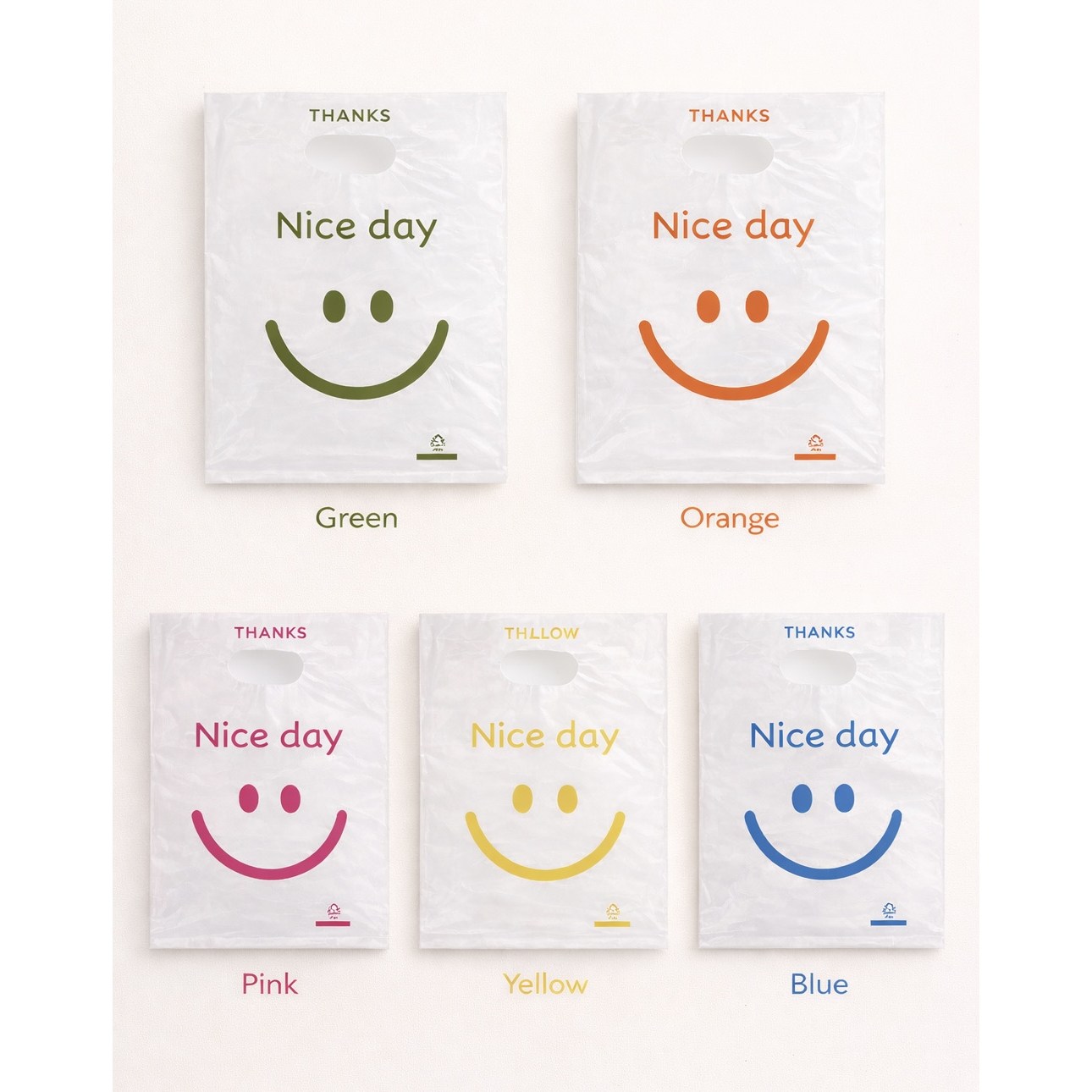 [비닐company] PE투명 링봉투 비닐쇼핑백 스마일 인쇄비닐, 50매, 핑크, 현재가 7,900원