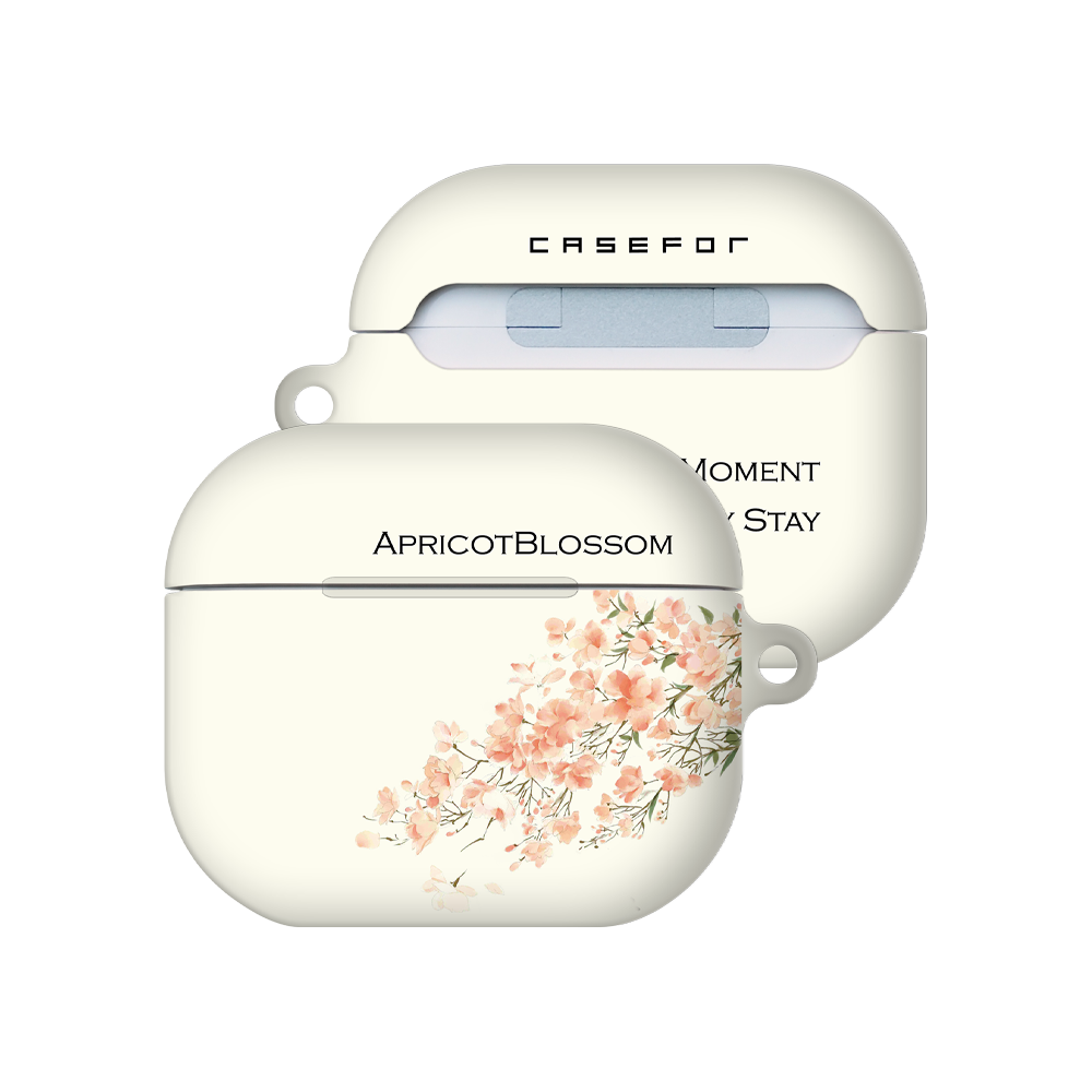 케이스포 플라워샵 애프리컷블라썸 살구꽃 디자인 3D풀커버 에어팟 케이스 + 카라비너 세트, 1개, 아이보리, 에어팟 프로 22,000원