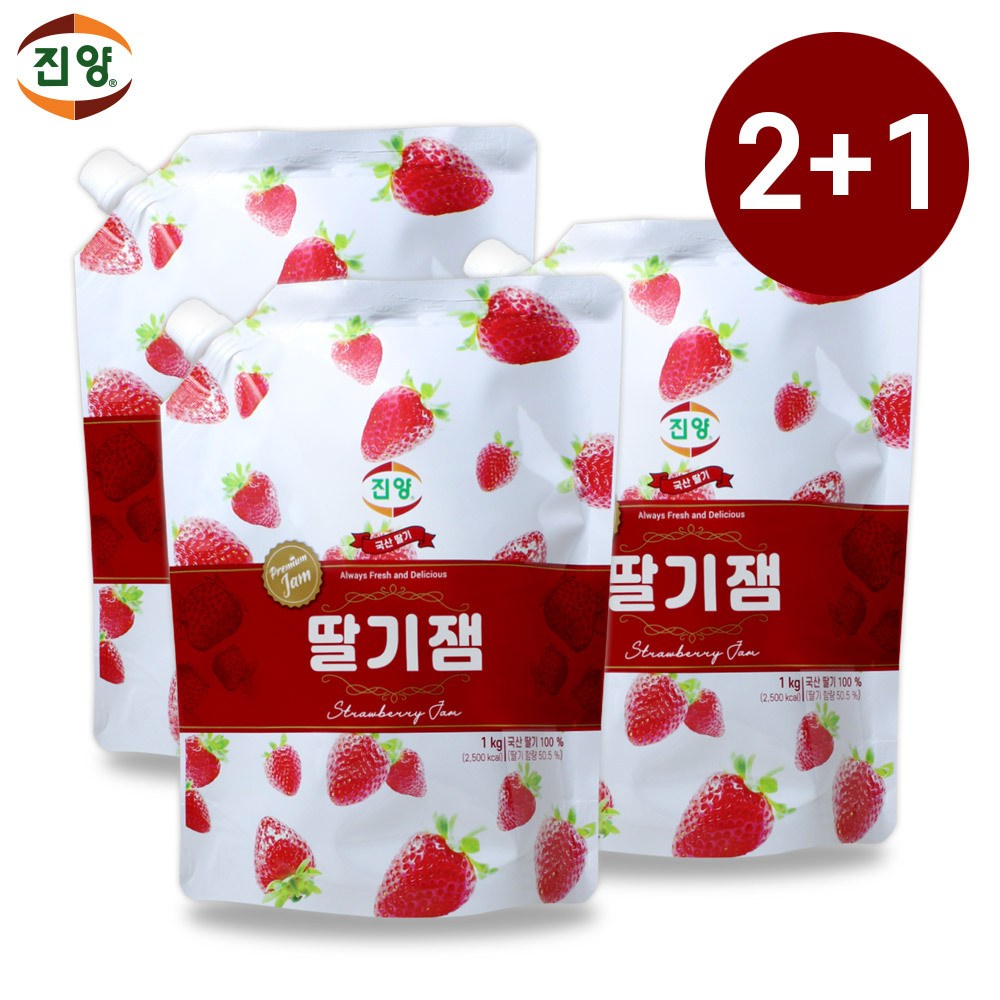 자연에서 식탁까지 지리산 산청 딸기 100% 진양딸기잼 [2kg x 1개 옵션 구매시 1kg 추가 증정] 간편포장 23,430원