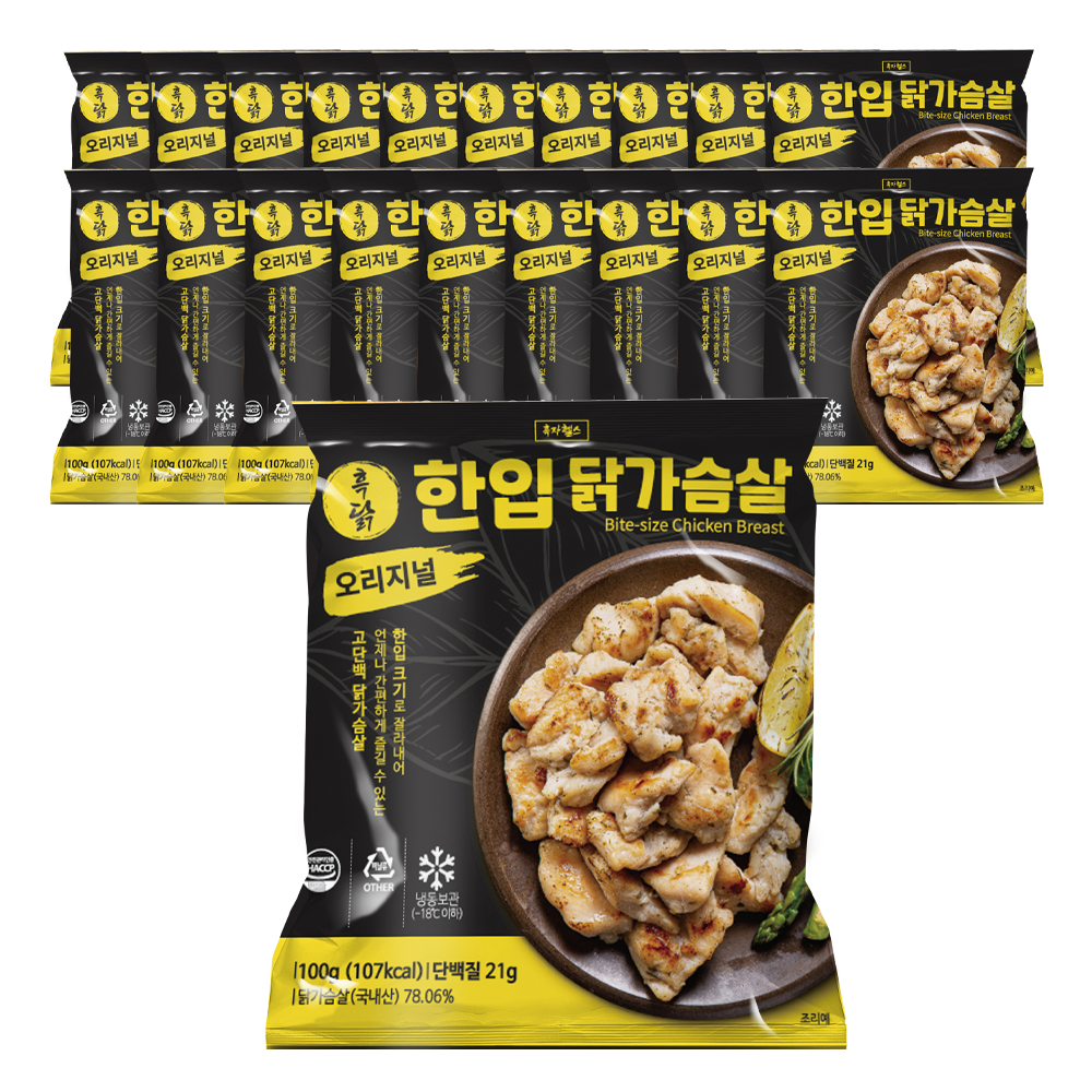 흑닭 한입 닭가슴살 오리지널, 100g, 20개 41,620원