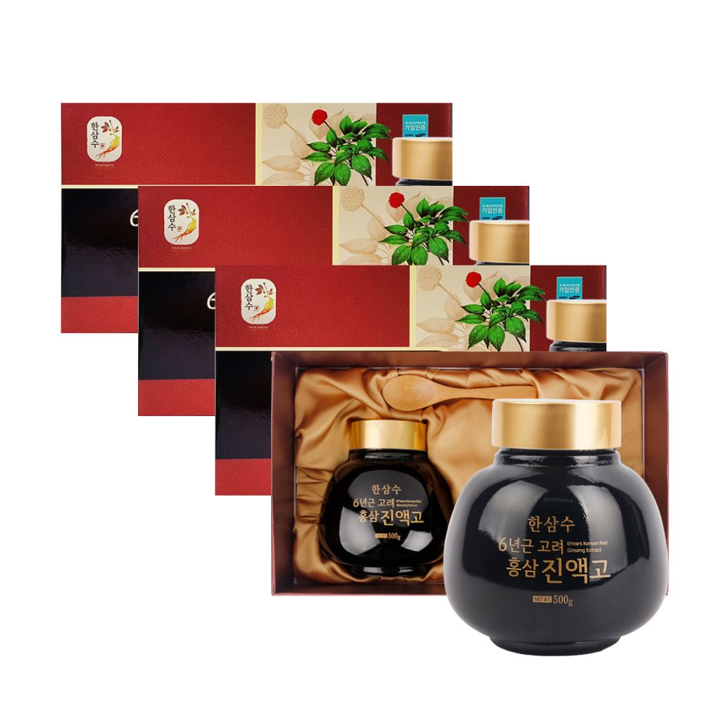 6년근 고려 홍삼 진액고(한삼수), 500g, 8개, 현재가 155,390원