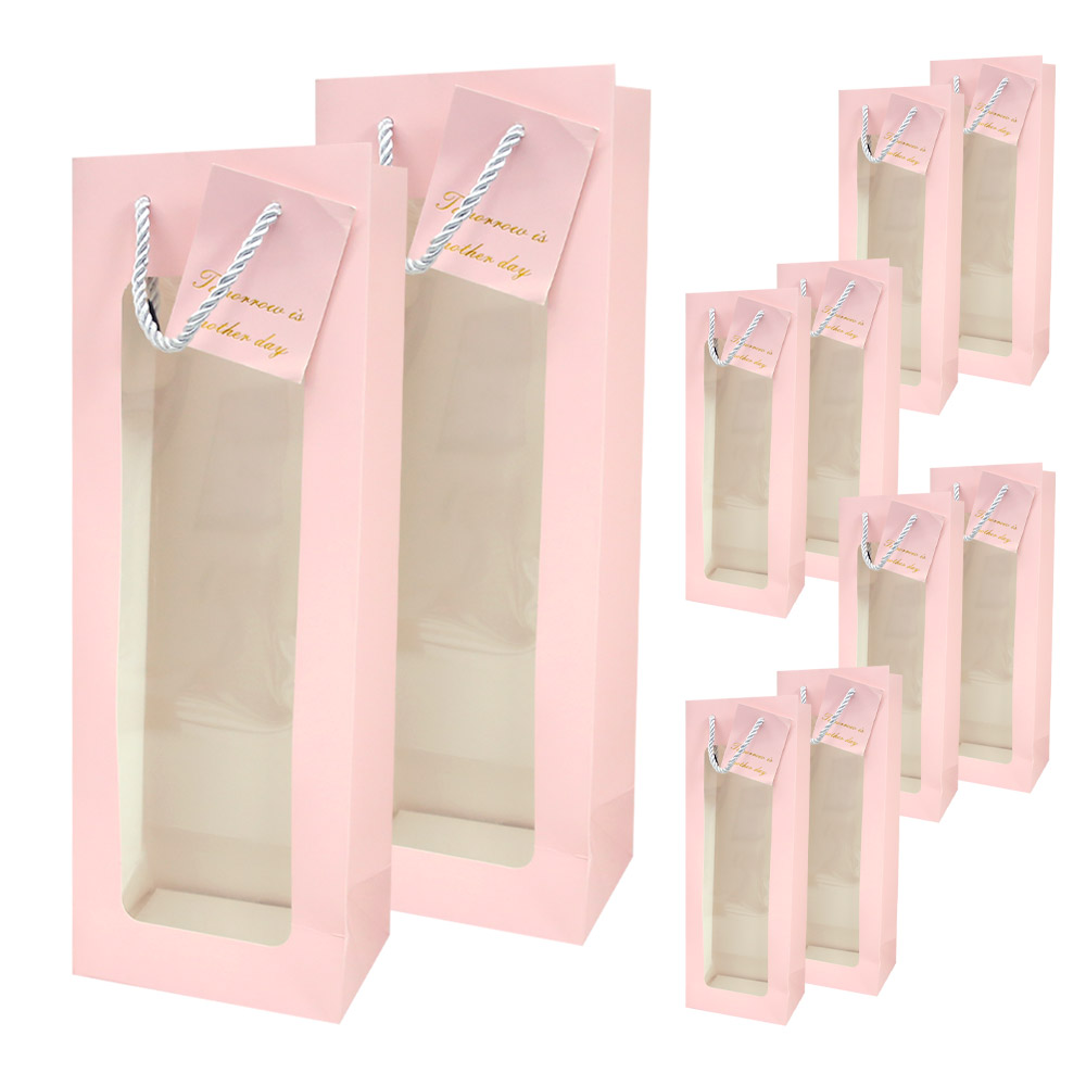 리드홈 투명창 와인 음료 술 꽃다발 선물포장 윈도우 쇼핑백 10P 8,500원