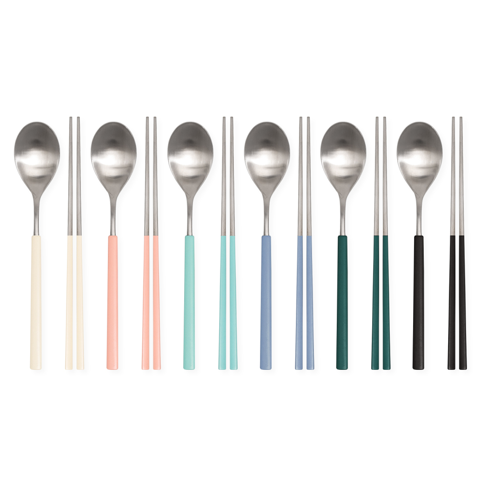 스크래치 없는 보테 올스텐 컬러 수저세트 믹스, 6벌, 아이보리+피치핑크+딥에메랄드+딥블랙+블루그레이+블루그린 54,900원