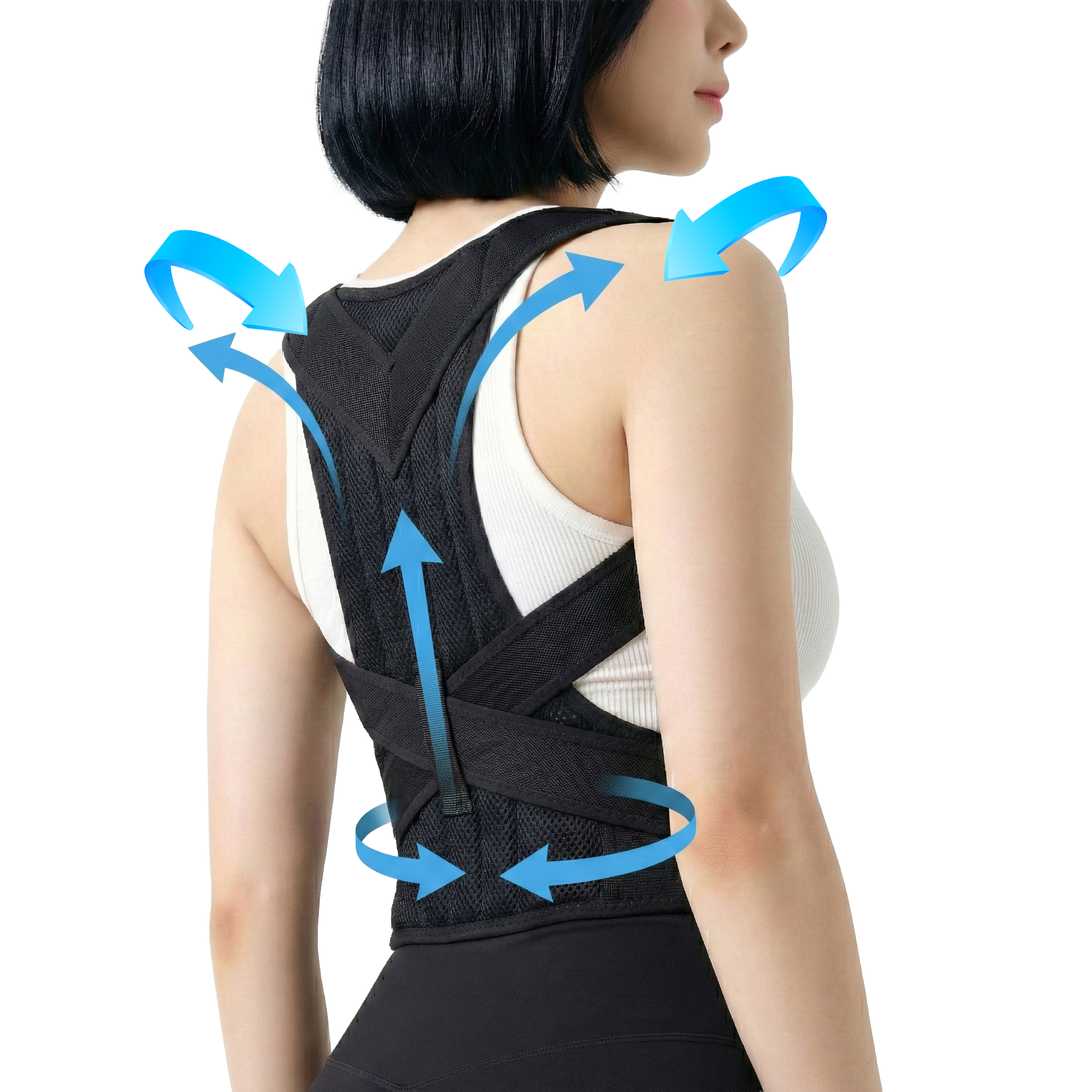 세틸라 굽은등 거북목 자세 교정 밴드, 1개 17,900원