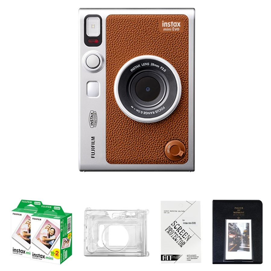 인스탁스 미니에보 EVO 브라운 즉석카메라 + 필름 40p + 투명 케이스 + 마카롱 2단앨범 + 액정보호필름 세트 373,800원