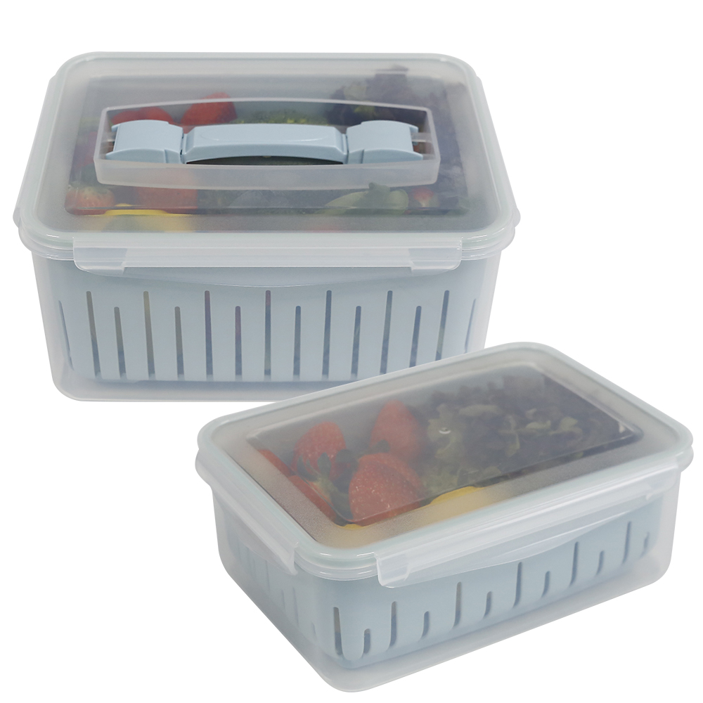 나누담 야채 채소 과일 채반 밀폐용기 2종 세트, 1세트, 밀폐용기 2700ml + 6500ml 20,800원