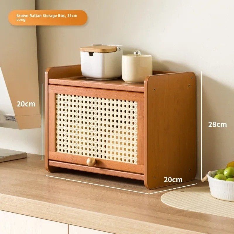 일본식 원목 식탁 사이드보드 주방 컵 수납함 조미료 보관함 홀더 수납 랙 커피 테이블 상단 선반 수납장 38,000원