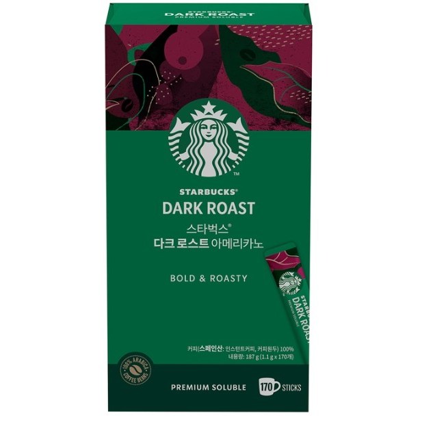 코스트코 코스트코 스타벅스 다크 로스트 아메리카노 1.1g x 170ct, 170개, 1개입, 1.1g 49,680원