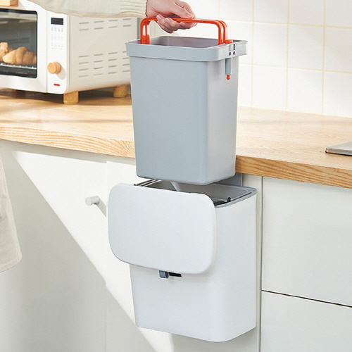 무타공마켓 2세대 걸이형 음식물 쓰레기통 주방 음식물 수거함 스크래퍼포함, 화이트 11,900원