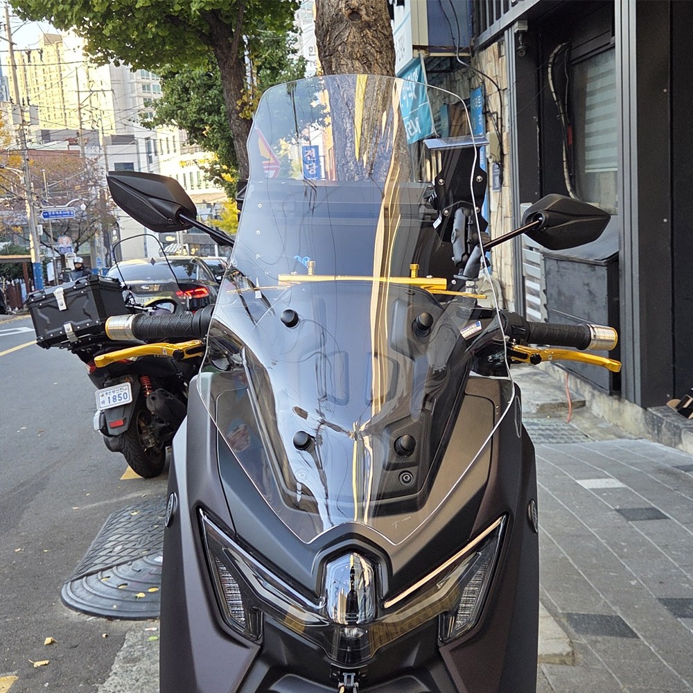 오토티엔 야마하 엔맥스125 25년-26년 튜닝 60cm 미들 윈드스크린 바람막이, 1개 75,000원