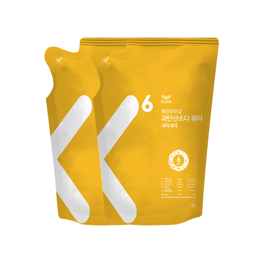 레인보우샵 과탄산소다 워터 세탁세제 리필, 1L, 2개 6,920원