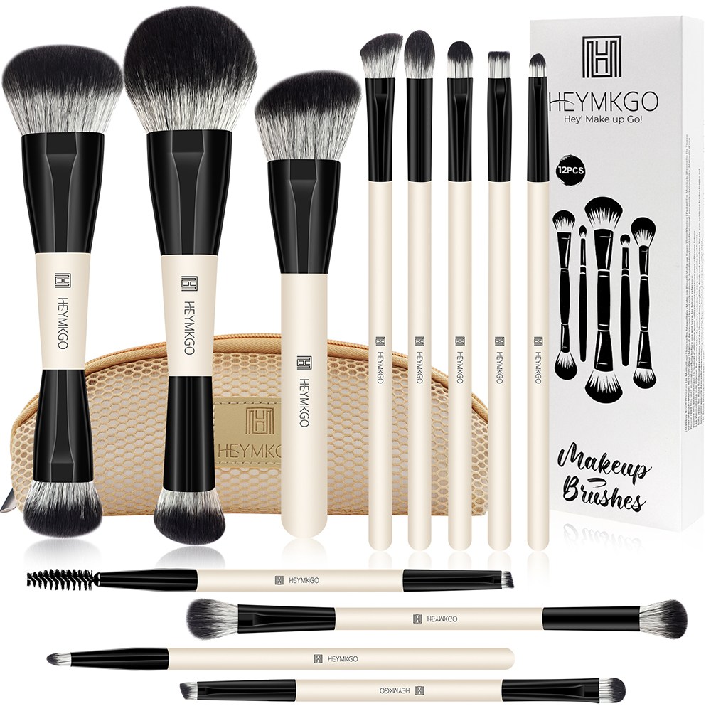 전문가용 양면 메이크업 브러시 - 보관용 파우치 포함 26,300원