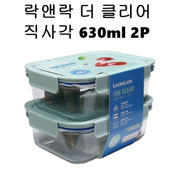 락앤락 내열유리 더 클리어 직사각 630ML 2P 세트 LNG428S2 16,260원