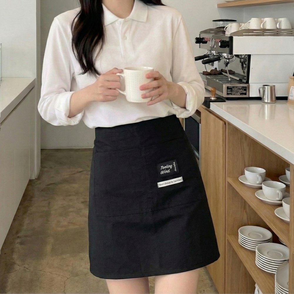 아르벤 튼튼한 내구성 넉넉한 포켓 방수 허리 앞치마, 1개, 블랙 12,000원