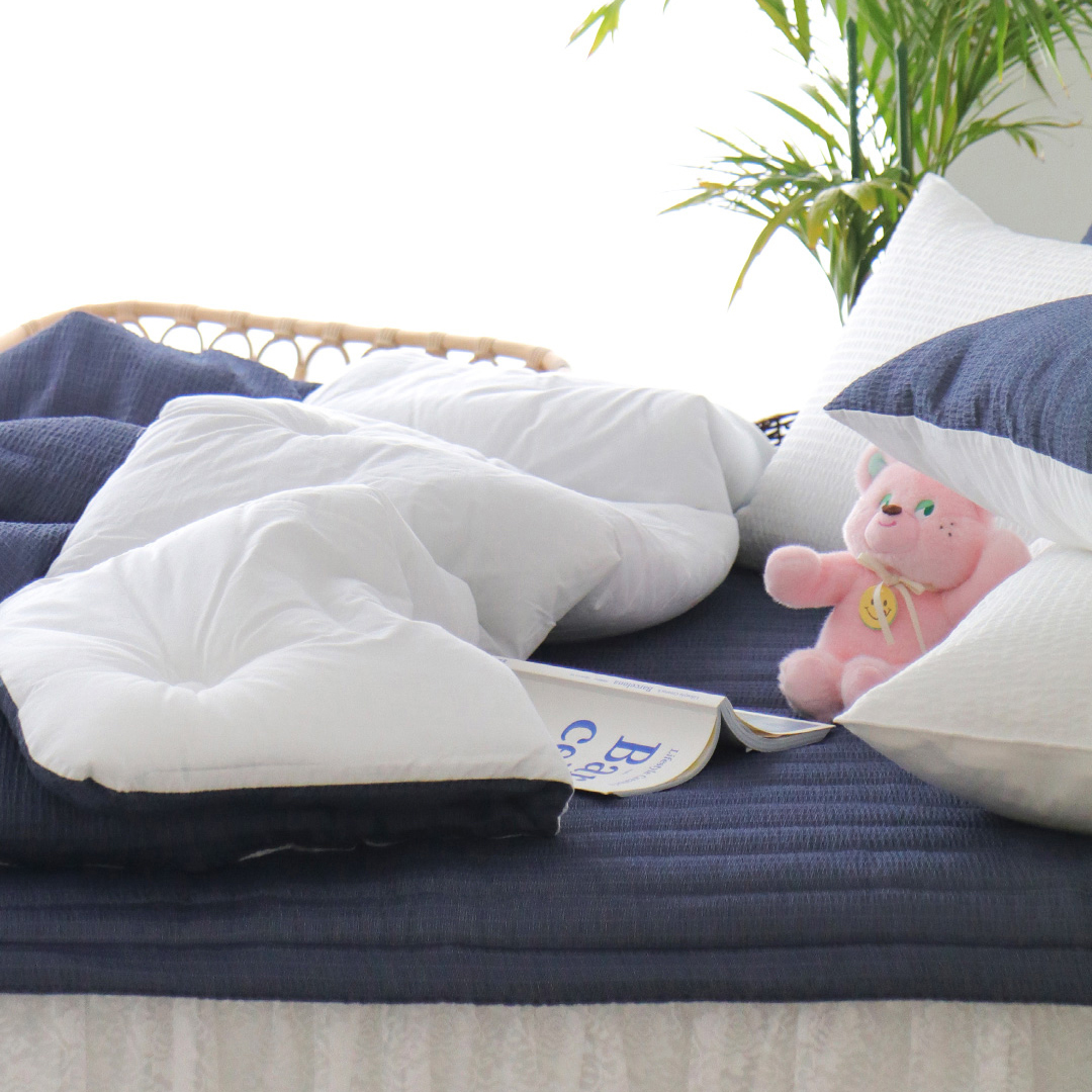 베이직톤 모달 시어서커 미끄럼방지 두꺼운 여름패드, 네이비 68,880원