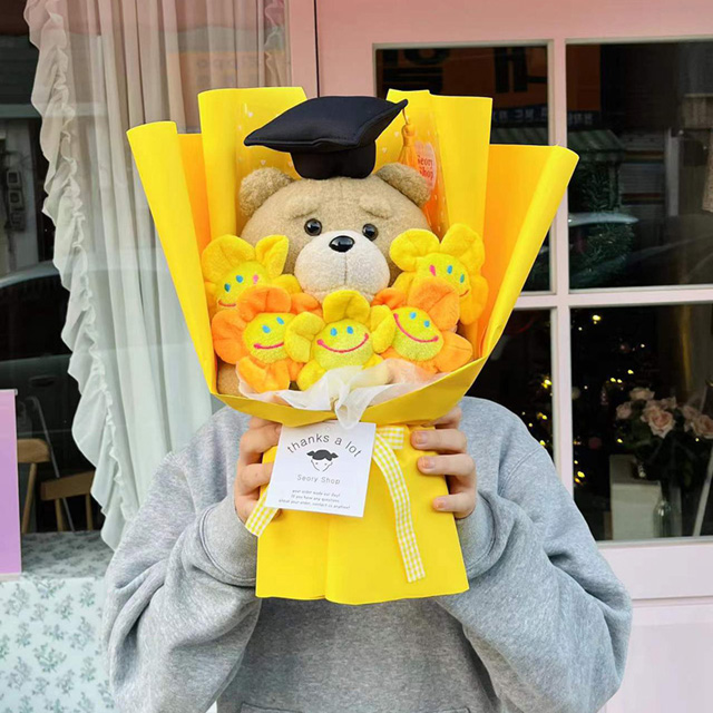 테드베어 스마일 꽃다발 졸업식 기념일 재롱잔치 27,500원