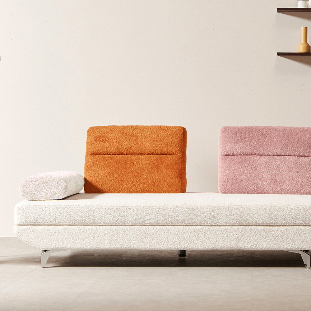 아로미가구 이사벨 부클레 패브릭 4인용 카우치 소파 + 쿠션 2p 방문설치 896,690원