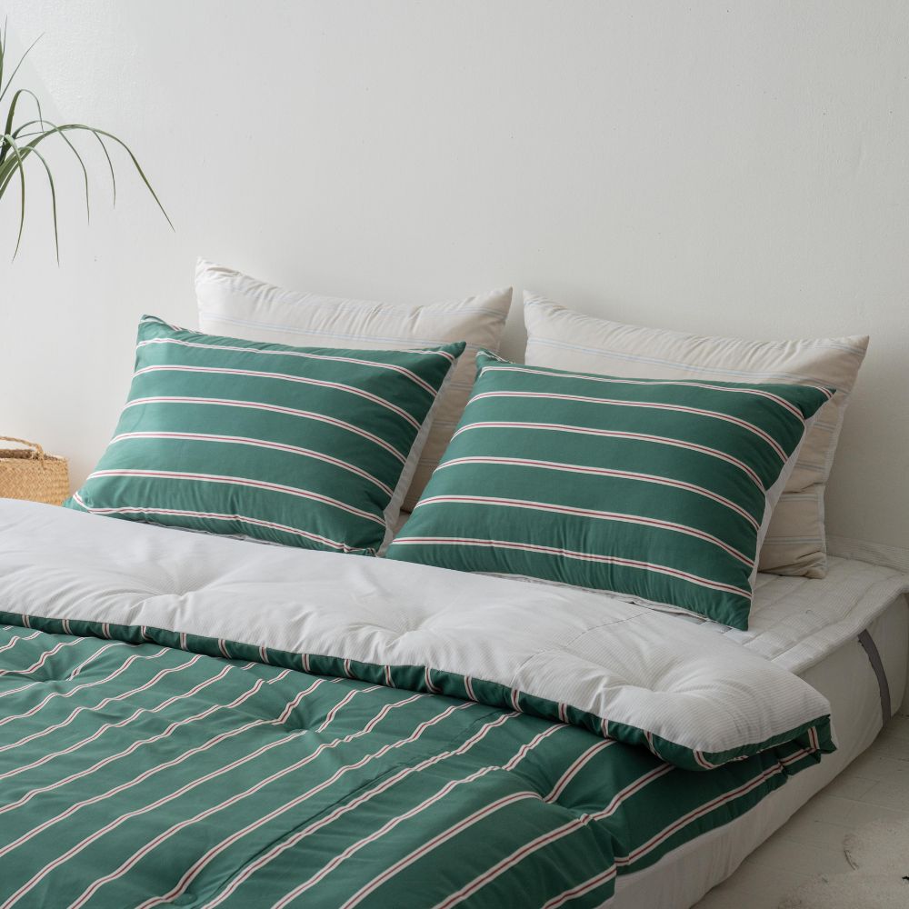 국산 항균마이크로 빈티지 스트라이프 베개커버 리빙캐슬 59,500원