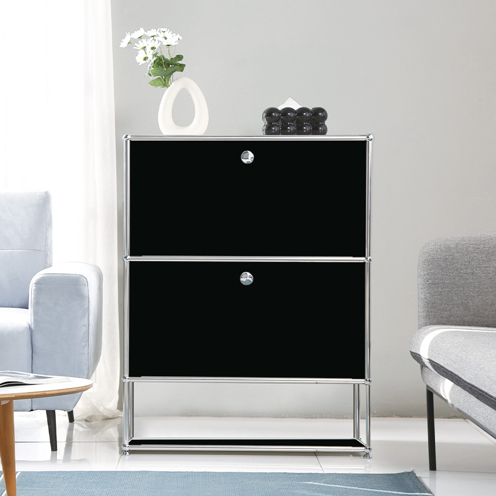 이가페 미드센츄리 모듈가구 모노 1x3 다운플로어 수납장, 블랙 520,000원