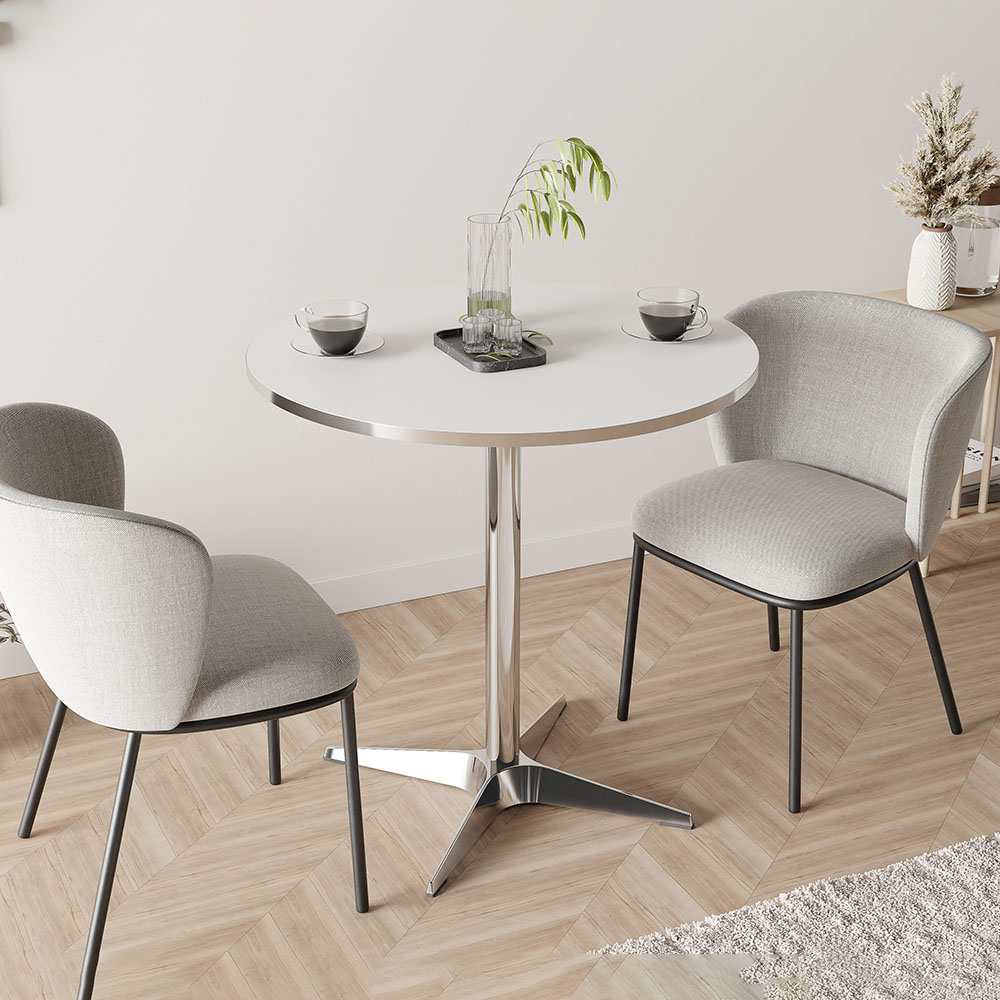 가구느낌 아바 원형 테이블, 화이트, 3인용 74,900원