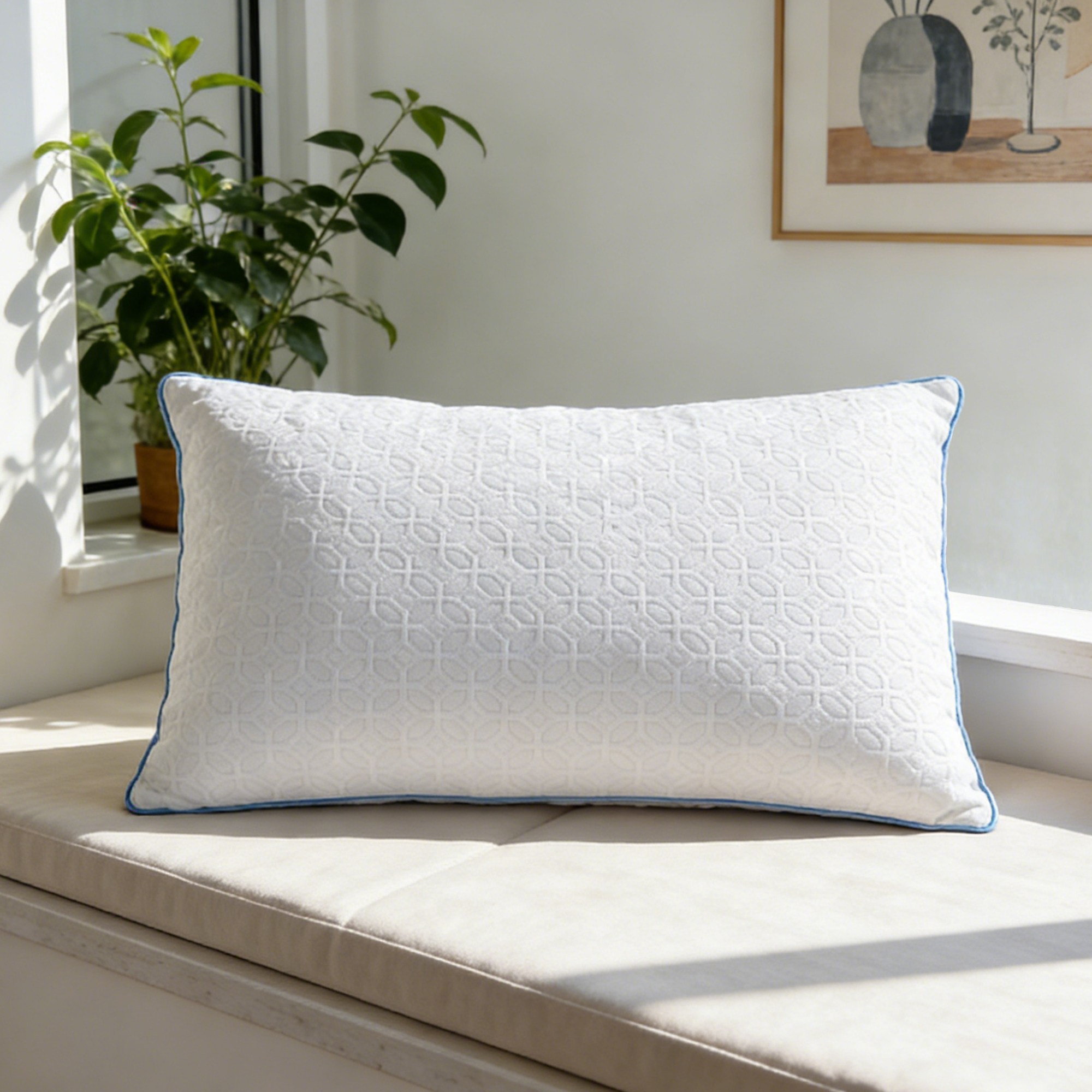 ERANSTAR 호텔용 마이크로다운필 지퍼형 베개 옆으로자는 숙면 메모리폼 경추 목 베개, 1개, 화이트 15,900원