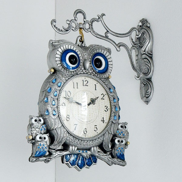 로얄타임 드롭 엔틱 부엉이 양면 벽시계 104,350원