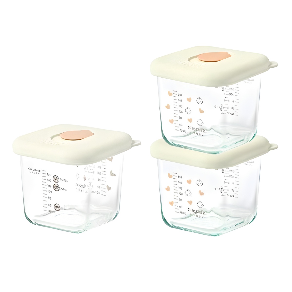글라스락 베이비 대용량 스마일캡 눈금 이유식 보관용기 18,600원