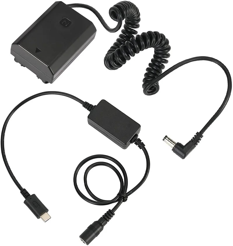 PD USB-C 컨버터 NP-FZ100 더미 배터리 FZ100 DC 커플러, 소니 FX3 A7III 7C A7M3 A7M4 A7R4 A7R3 A7RM4 A9 A9II A6600,F 32,600원