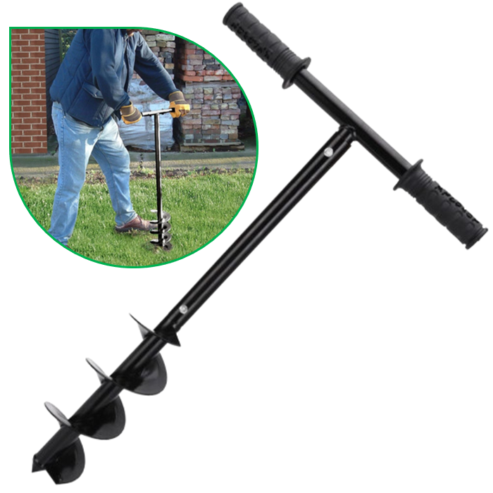 땅파기 드릴 핸들 수동 T자형 구덩이파기 천공기 원예오거 정원 모종 나선형 굴착기날 드릴날 나무심기 말뚝박기 농기구용품  스크류 굴착 강력한 미끄럼방지 46,340원