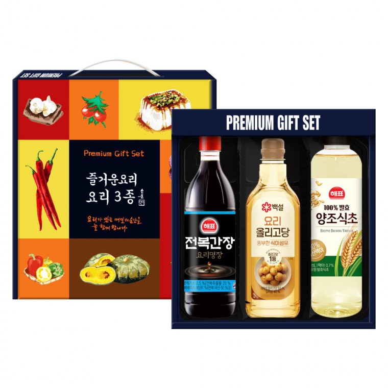 요리3종세트 (전복간장 백설요리올리고당 식초) 설날선물세트 명절선물세트 8,500원