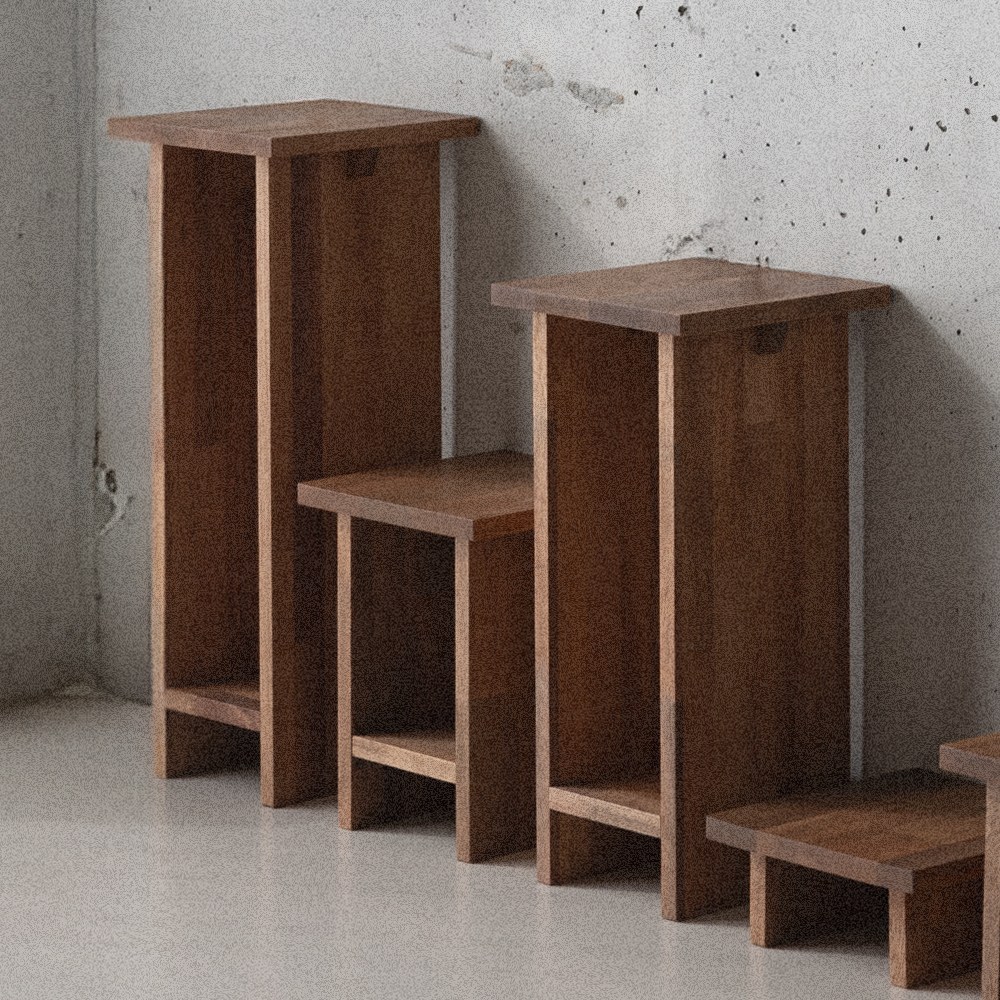 사각 원목 미니 화분 스툴 의자 우드 스툴 협탁 89,500원