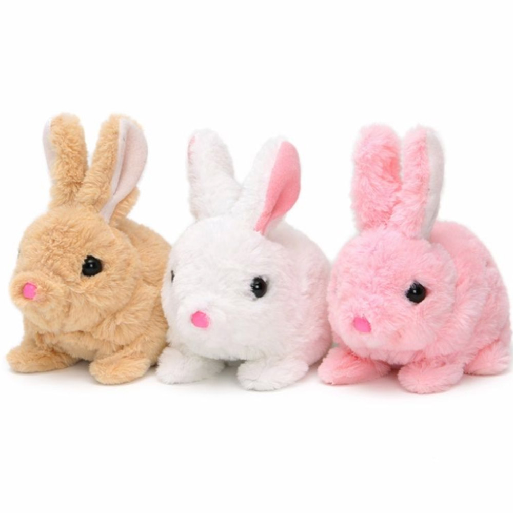 움직이는 토끼인형 + 건전지 작동인형, 핑크-토끼, 1개, 16cm 6,100원