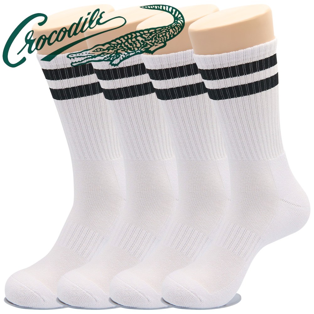 크로커다일 국산 남자 두줄 장목 파일 스포츠양말 4켤레 9,500원