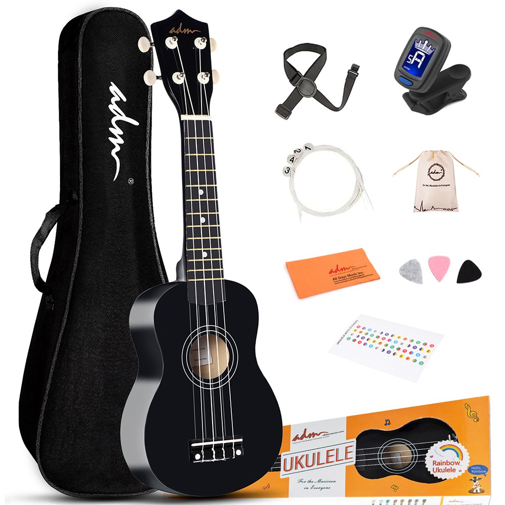 ADM 우쿨렐레 21인치 컬러풀, 입문용 세트 블랙, 1세트, 소프라노 28,900원