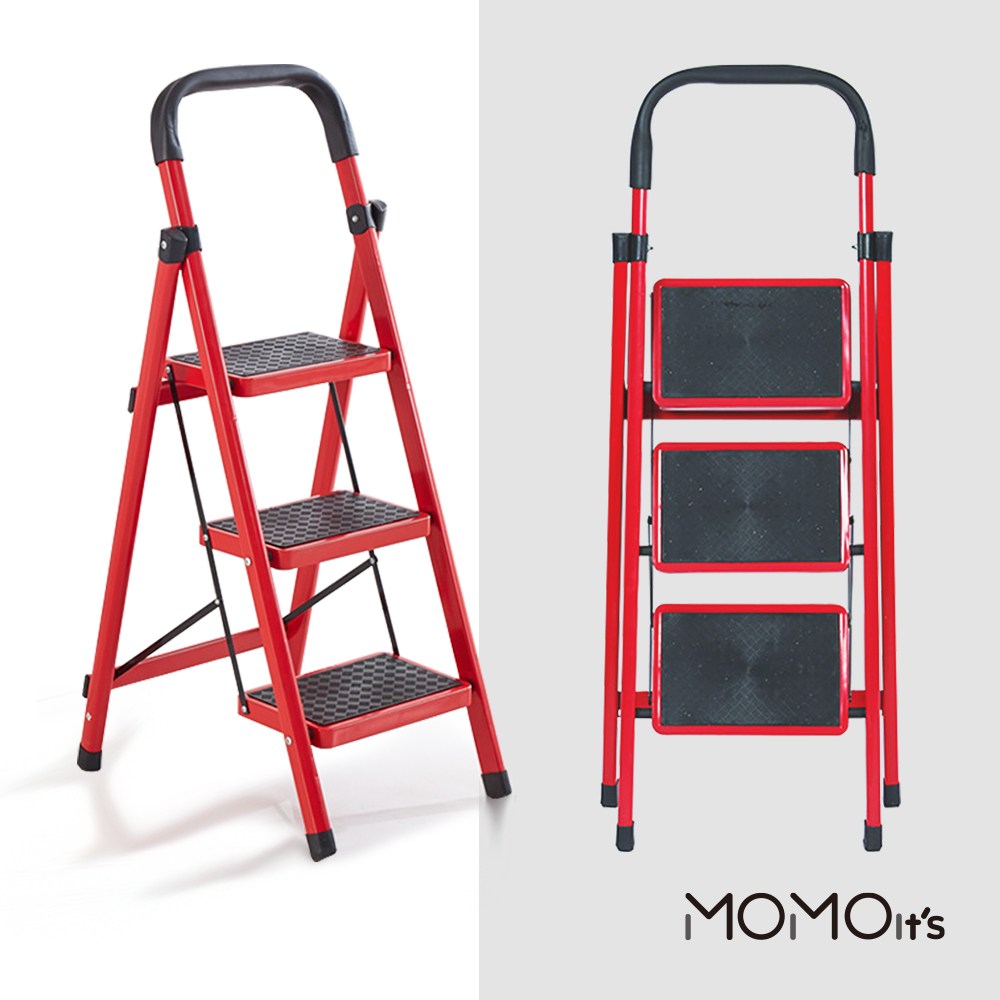 모모이츠 다목적 접이식 안전 가정용 레드 사다리, 1개 31,800원