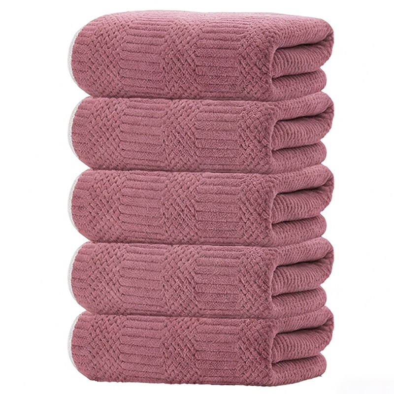 Craftsy 극세사 호텔 수건 40수 사계절용 세면 바스타올 먼지없는 속건 타월, 5개, 와인퍼플 10,800원