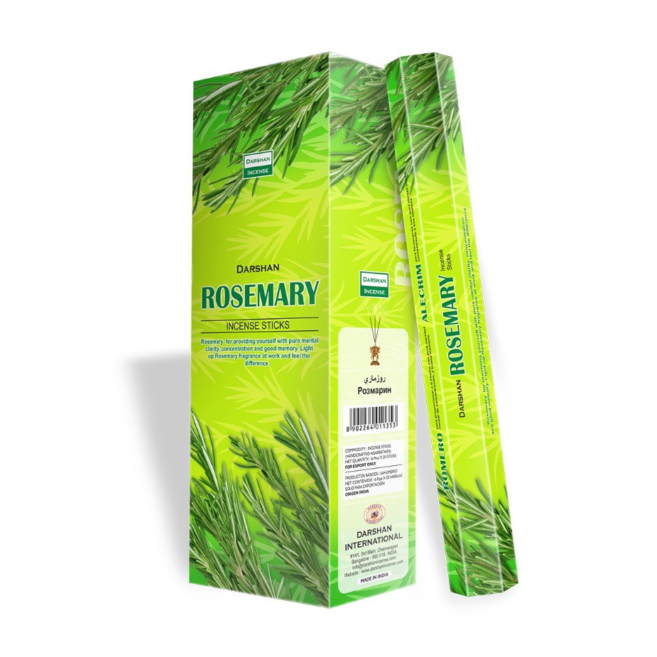 다르샨 인센스스틱 6팩 세트 120개입, 로즈마리 10,900원
