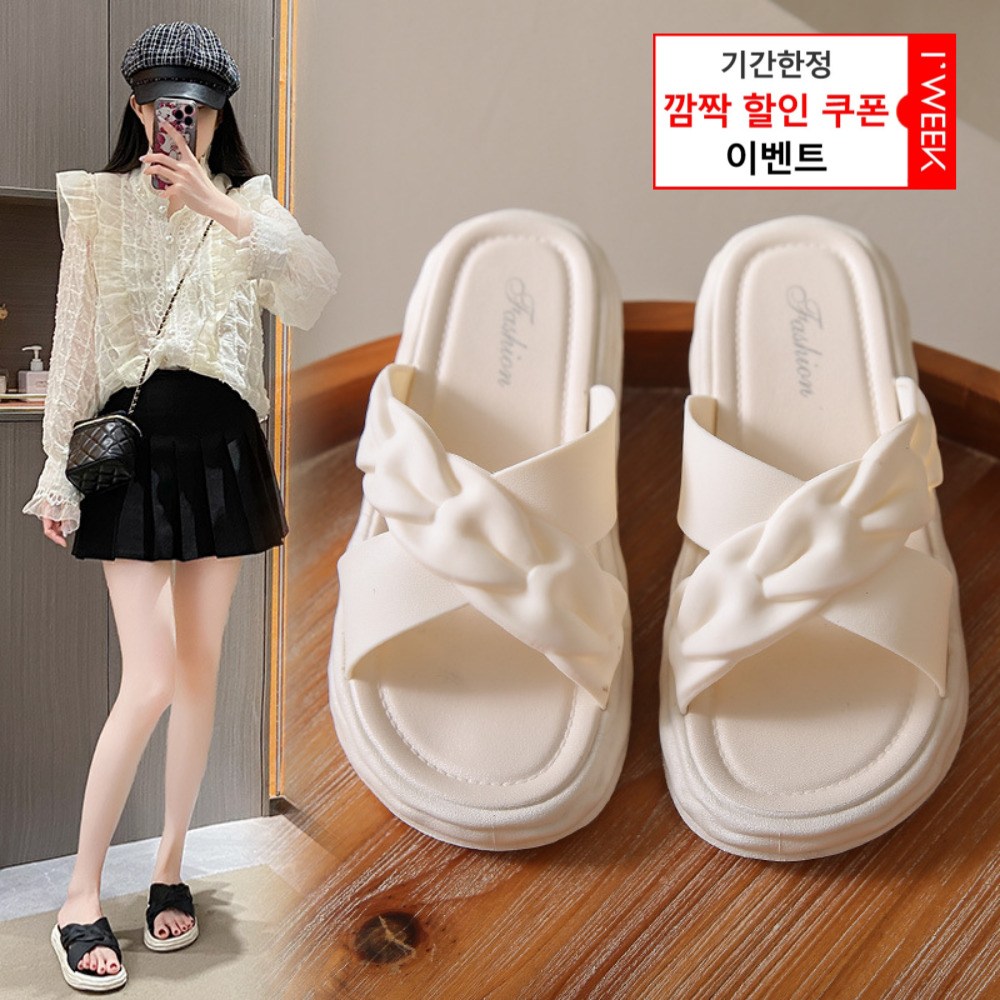 아이위크 여성 신플 비치 샌들 슬리퍼 여름 플랫 슈즈 21,130원