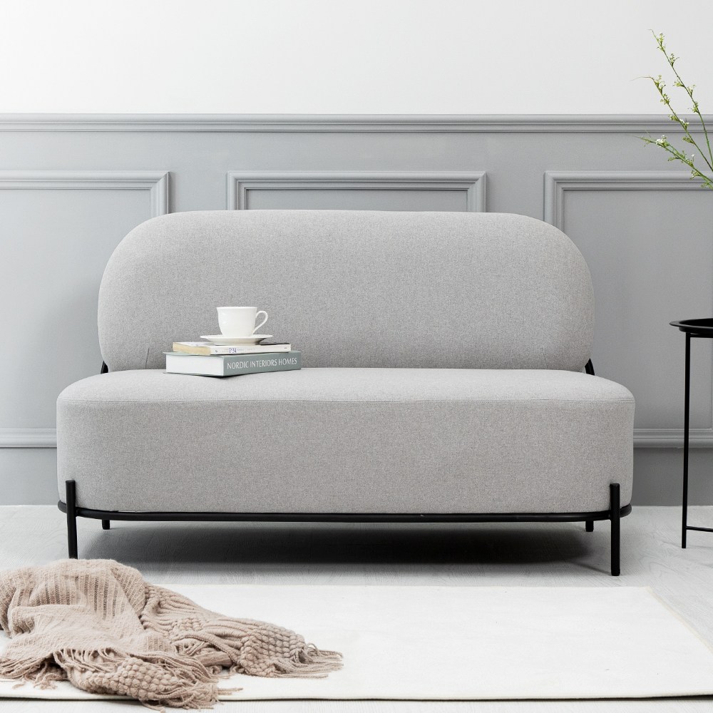 모모 소파 2인용 인테리어 디자인 패브릭 거실 소파, 그레이 210,000원