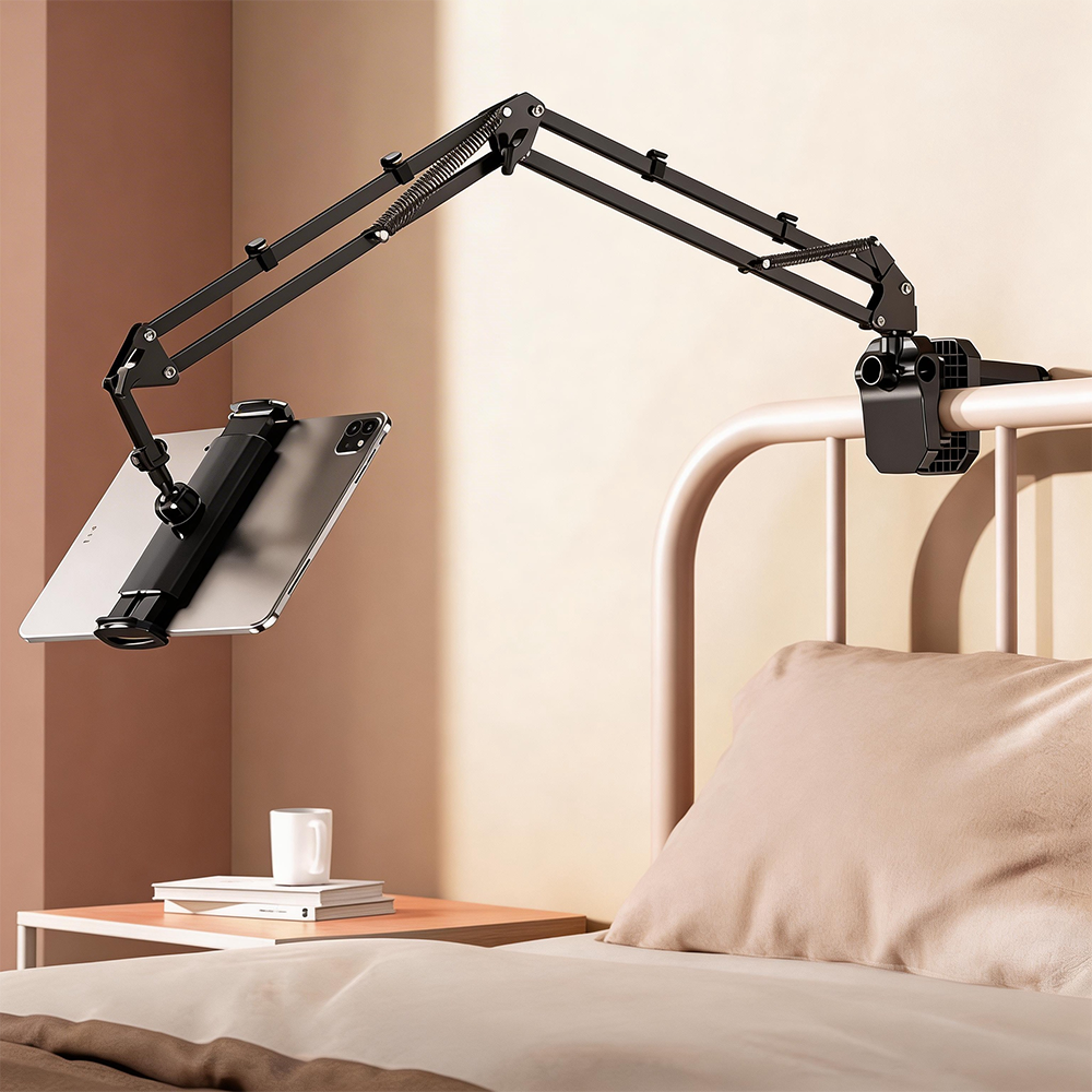 SOTCAR 침대형 태블릿 핸드폰 거치대 강화형 + 집게 고무패드 베이스 아이패드/갤럭시탭/삼성 갤럭시 핸드폰 거치대 25,900원